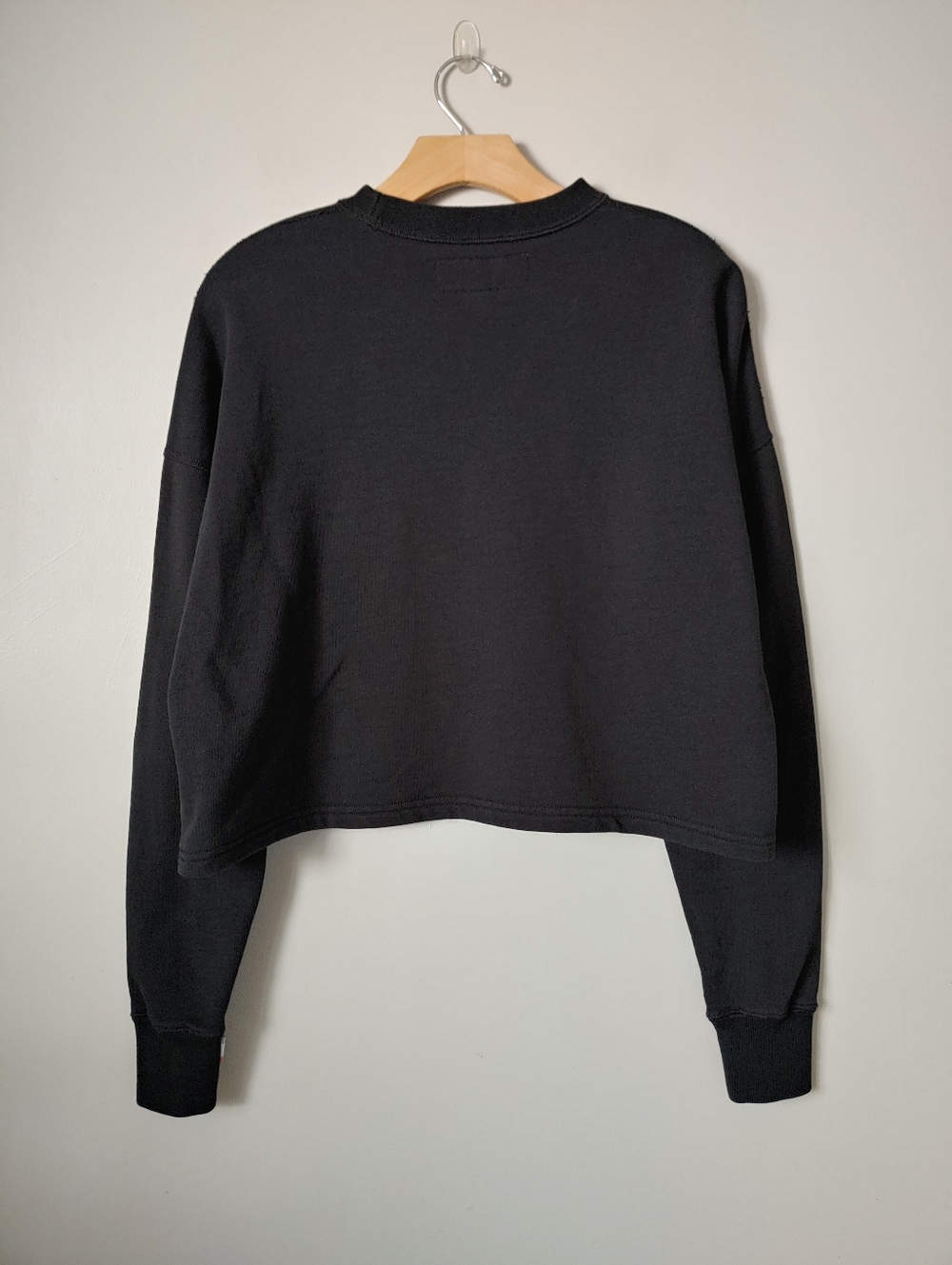 Province of Canada French Terry Crop Sweatshirt Cotton Black Size Small - Picture 12 of 16